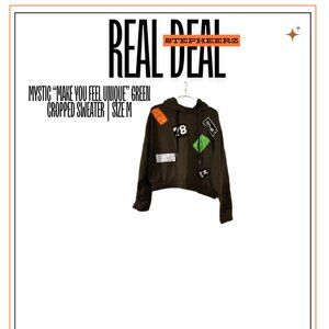 Mystic  Green Cropped Sweater | Size M